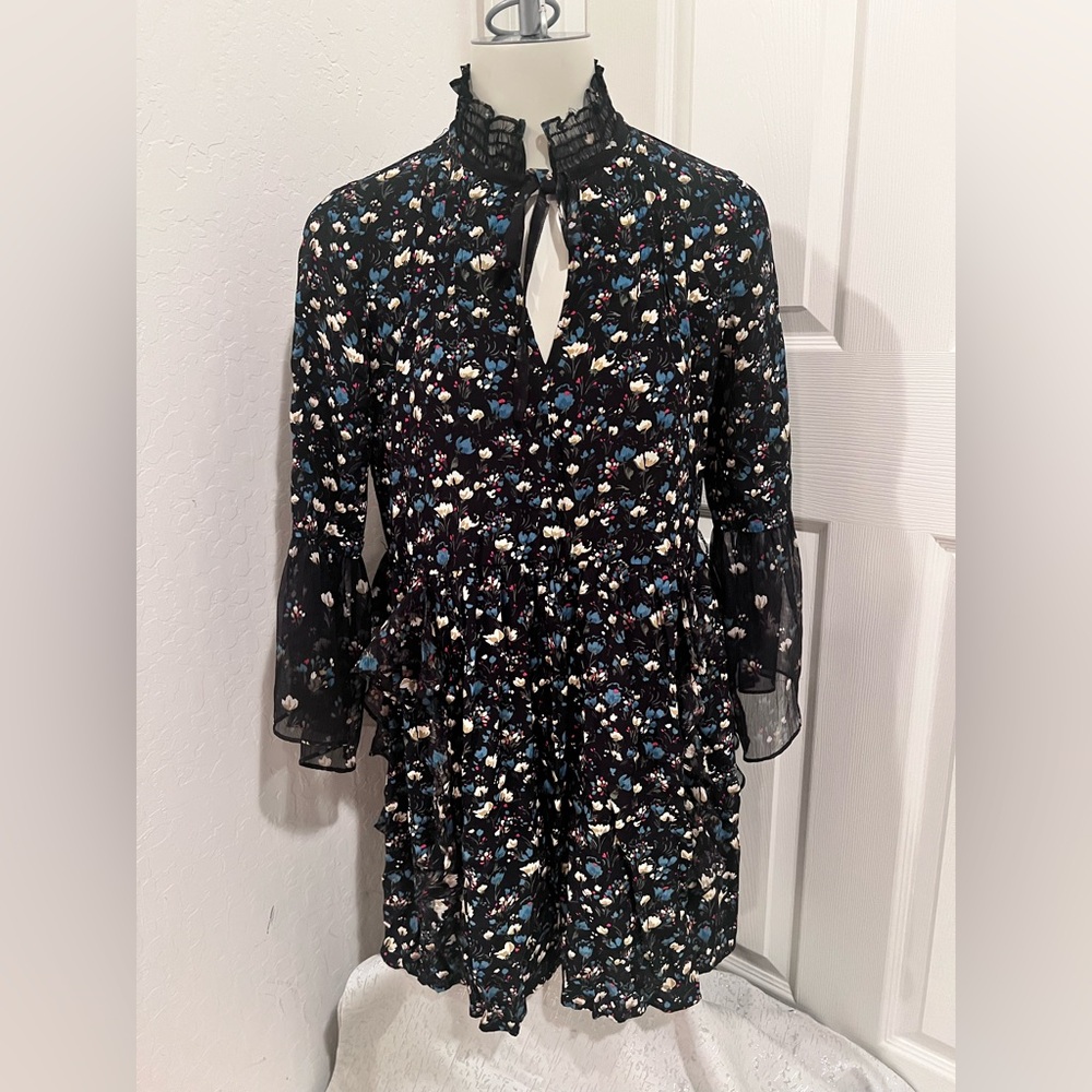 Zara Floral Long Sleeve Dress